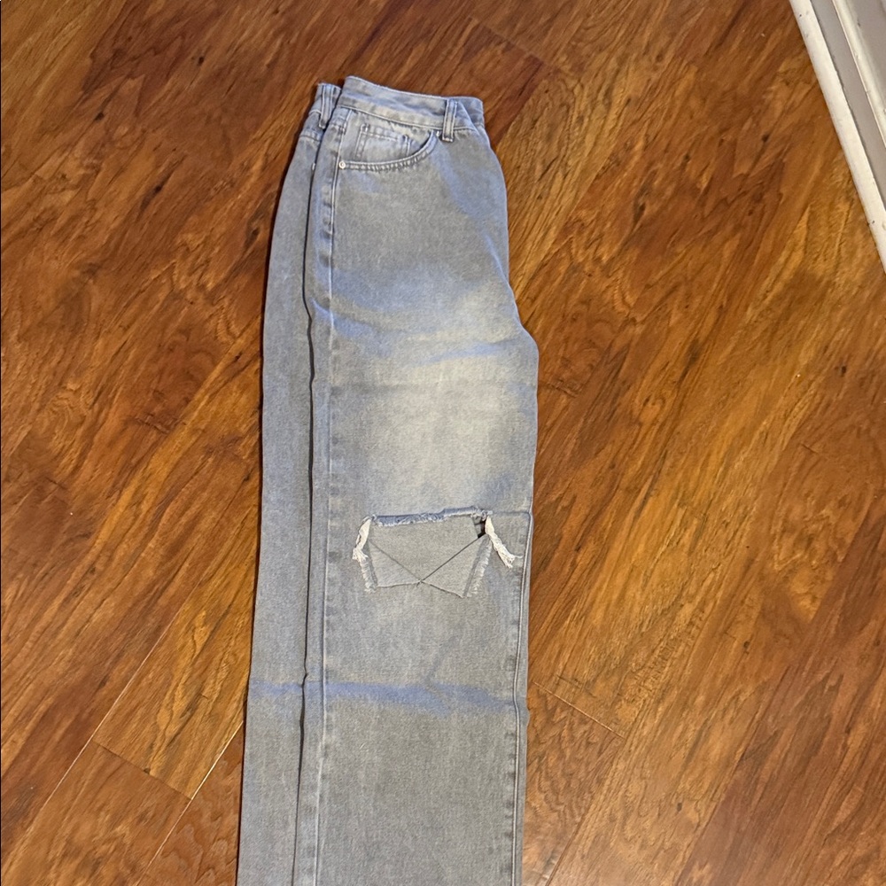 SHEIN Light Blue Men's Straight Jeans